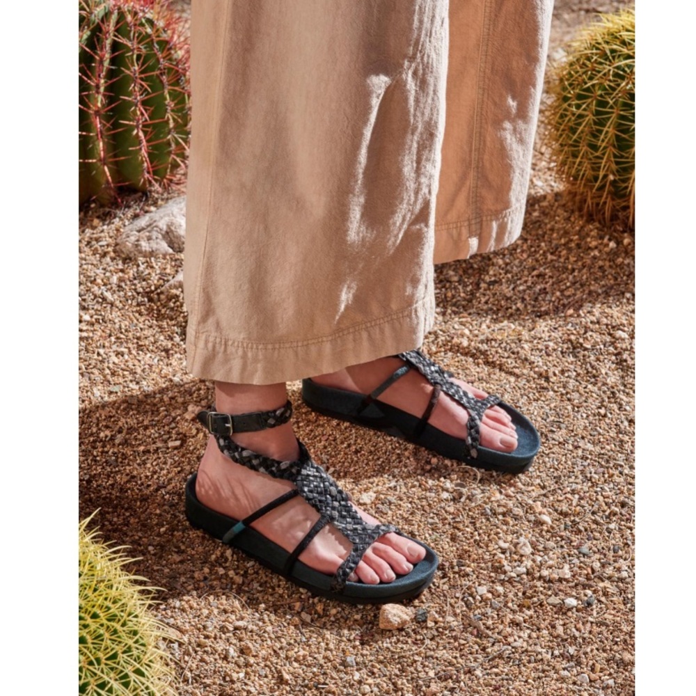 Free People Womens Denali Woven Footbed Sandals